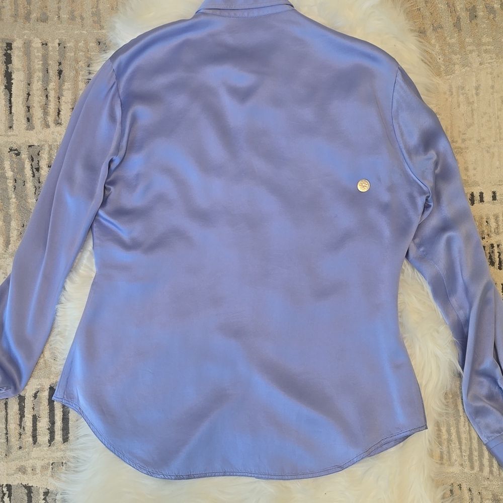 ANDRES Van Tisse Silk Blouse Size M - Picture 9 of 15